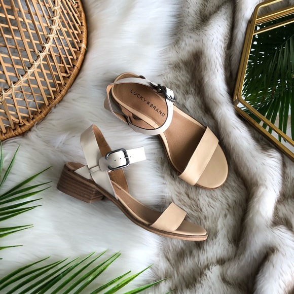 Lucky Brand Shoes - Lucky Brand Leather Ankle Strap Sandals